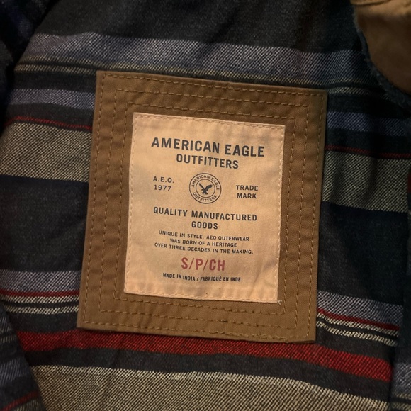 American Eagle men’s canvas flannel lined jacket - Picture 1 of 4